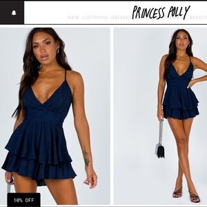 Princess Polly Navy Romper